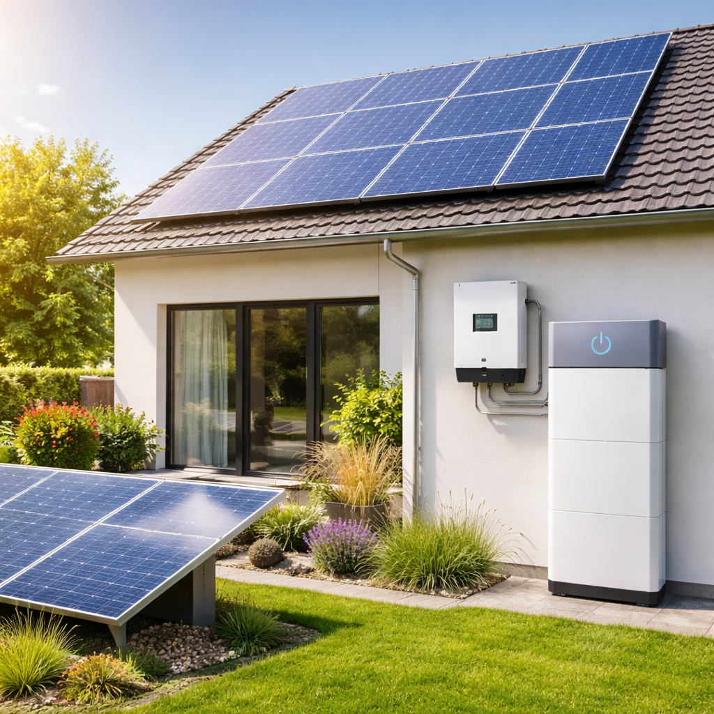 Battery storage system for solar energy
