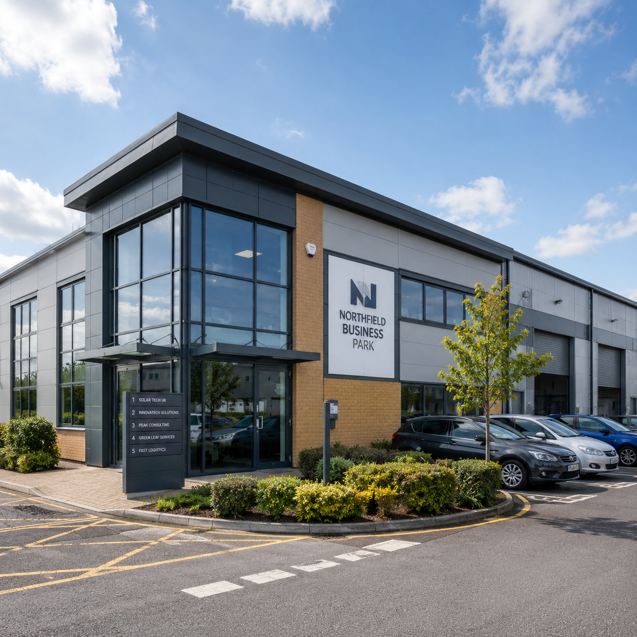 Modern commercial office building for non-domestic EPC services